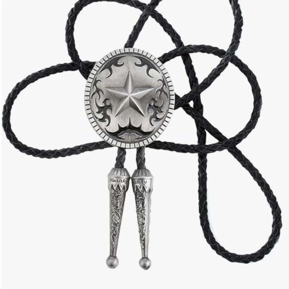 Western Pattern Deer bolo tie